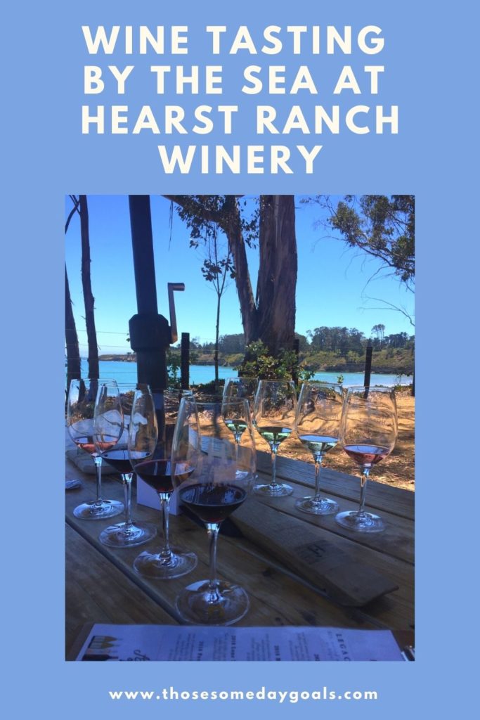 Wine flights, wine tasting by the sea, hearst ranch winery, sebastian's, central coast, road trip, those someday goals, pinterest