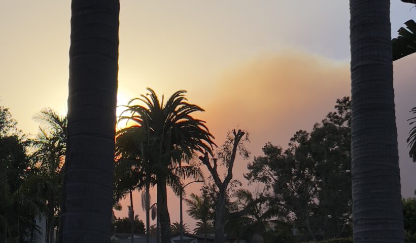 Palisades Fire Smoke Venice Beach California Los Angeles Fires