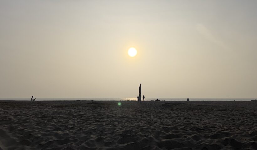 sun setting over sand and the ocean Those Someday Goals